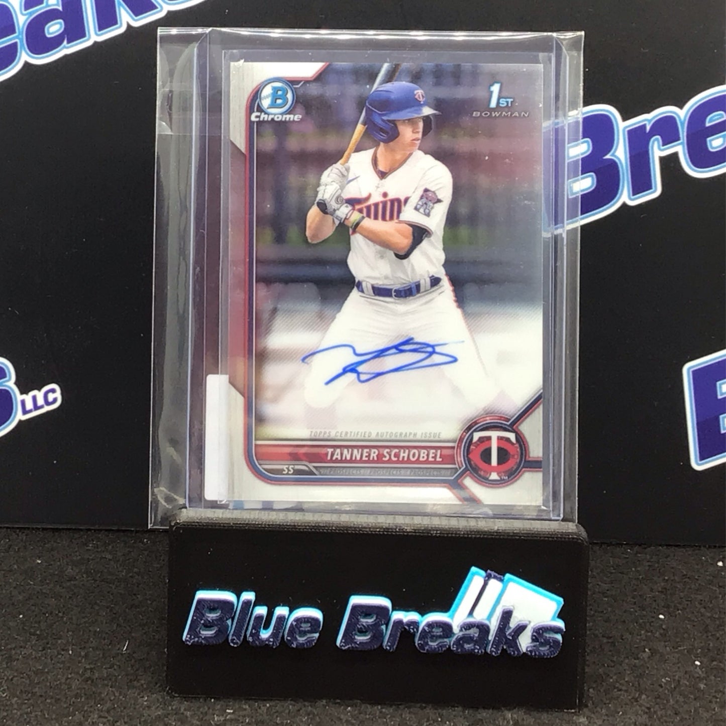 2022 Bowman Chrome 1st Bowman Tanner Schobel auto #CDA-TSL Twins
