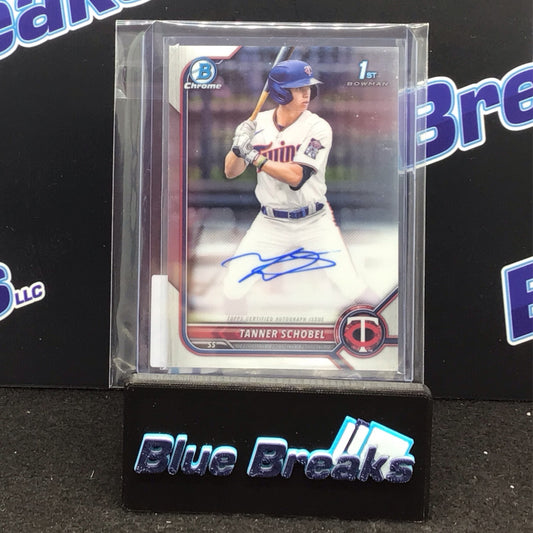 2022 Bowman Chrome 1st Bowman Tanner Schobel auto #CDA-TSL Twins