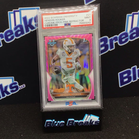 2022 Bowman U Chrome Prospects Pink Refractor Hendron Hooker #21 PSA 9