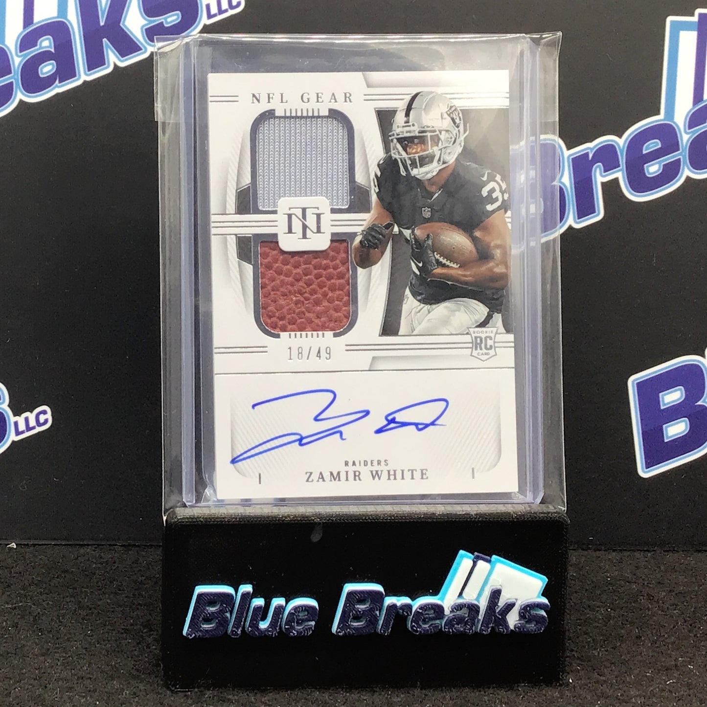 2022 Panini - National Treasures - Zamir White - NFL Gear - 18/49 - Oakland Raiders