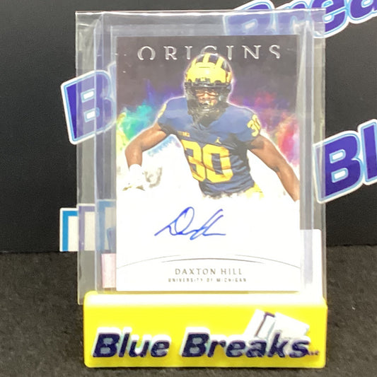2022 Panini Chronicles Origins Draft Picks Daxton Hill auto OA-DHI