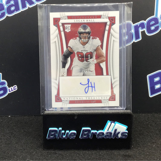 2022 Panini - National Treasures - Logan Hall - 23/99 - Tampa Bay Buccaneers