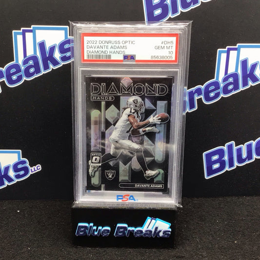 2022 Donruss Optic Diamond Hands Davante Adams #DH5 PSA 10 Raiders