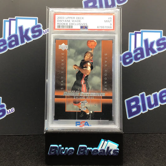 2003 Upper Deck Rookie Exclusives Dwyane Wade #5 PSA 9 Heat