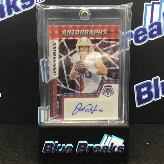 2022 Panini Mosaic - Justin Herbert - Autographs Red - San Diego Chargers