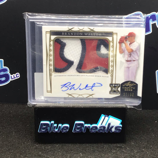 2022 Leaf Trinity Brandon Walter relic auto 37/50 #PA-BW1 Red Sox