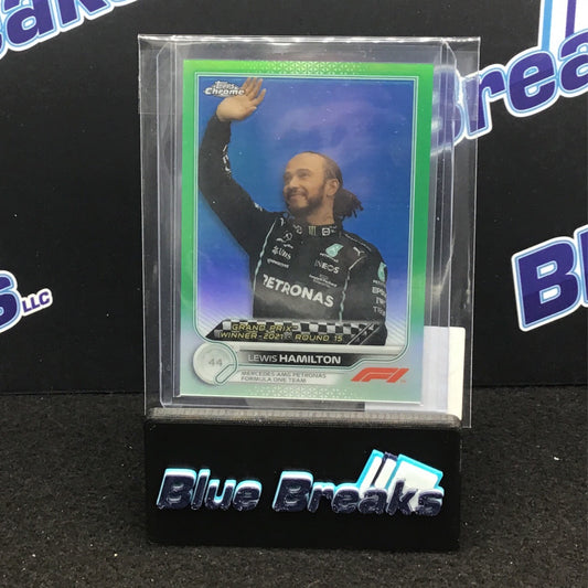 2022 Topps Chrome Green Lewis Hamilton 51/99 #165 F1