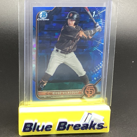 2022 Bowman Chrome 1st Sapphire Diego Velasquez