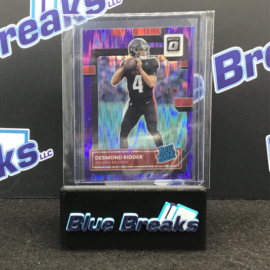 2022 Panini - Optic - Desmond Ridder - Purple Shock - #202 - Atlanta Falcons