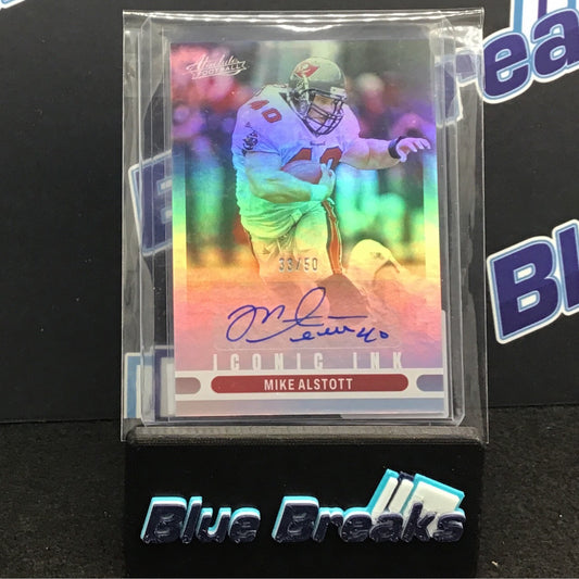 2022 Panini Absolute Iconic Ink Mike Alstott 33/50 #II-MA Buccaneers