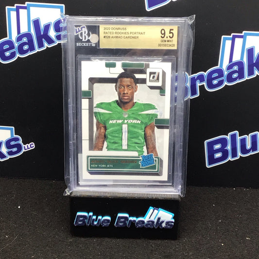 2022 Panini Donruss Rated Rookies Portrait Ahmad "Sauce" Gardner BGS 9.5 Jets