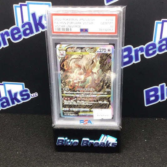2022 Pokémon Japanese Sword & Shield Vstar Universe FA/HSN.Zoroark Vstar #234 PSA 10