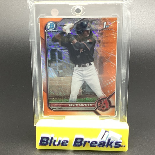 2022 Bowman Chrome 1st Orange Shimmer Alvin Guzman 18/25