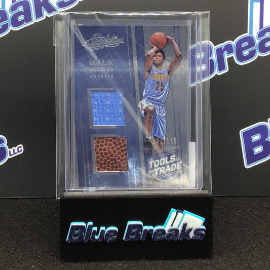 2016-17 Panini Absolute Tools of the Trade Malik Beasley dual relic 142/149 #19 Nuggests