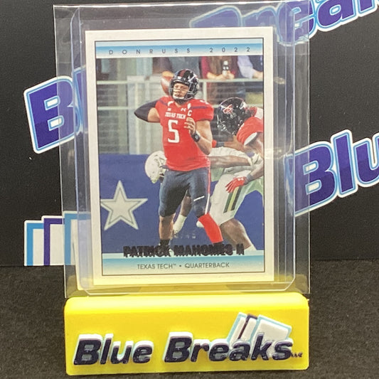 2022 Panini Chronicles Donruss Draft Picks Patrick Mahomes 09/49 24 - Kansas City Chiefs