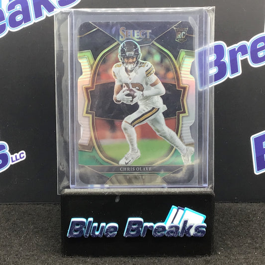 2022 Panini - Select - Prizm - Chris Olave - #30 - New Orleans Saints - Die Cut - Black Silver Green