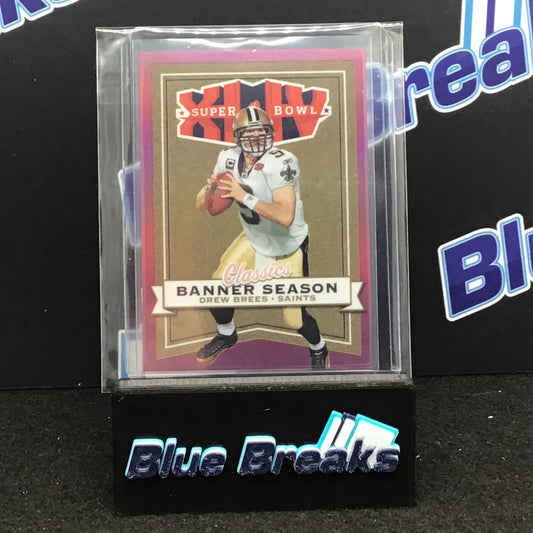 2022 Panini Classics Purple Banner Season Drew Brees #BS-5 Saints