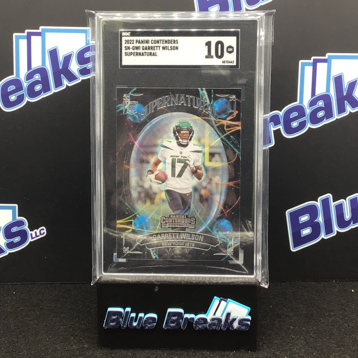 2022 Panini Contenders Supernatural Garrett Wilson #SN-GWI SGC 10 Jets