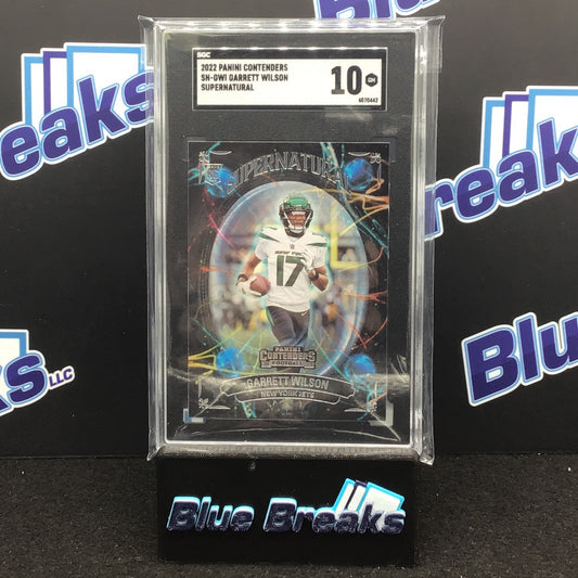 2022 Panini Contenders Supernatural Garrett Wilson #SN-GWI SGC 10 Jets