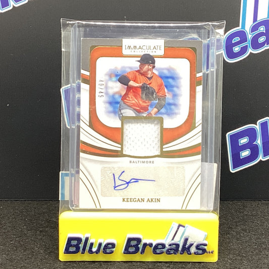 2022 Panini Immaculate Keegan Akin auto relic 40/49 #IMS-KA Orioles