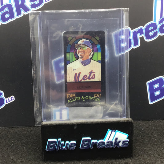 2023 Topps - Francisco Lindor - Allen and Ginter - Mini - Stained Glass - New York Mets