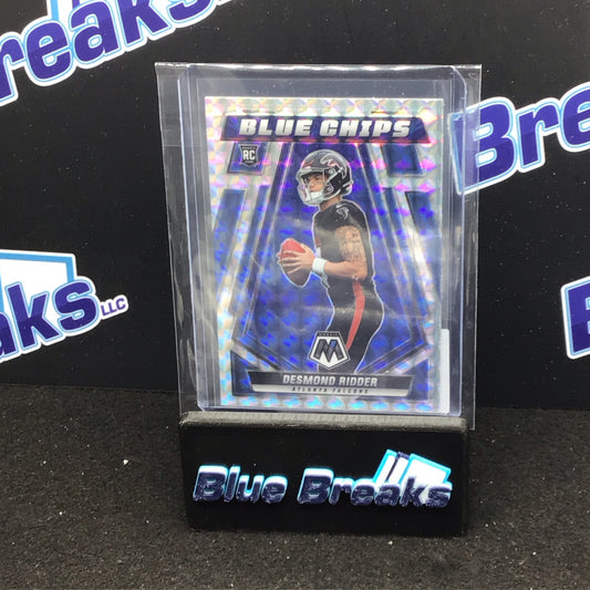 2022 Panini Mosaic Blue Chips Desmond Ridder RC #BC-2 Falcons