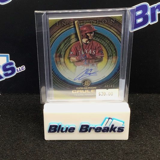 2022 Bowman Inception Gold Foil Cameron Cauley auto 49/50