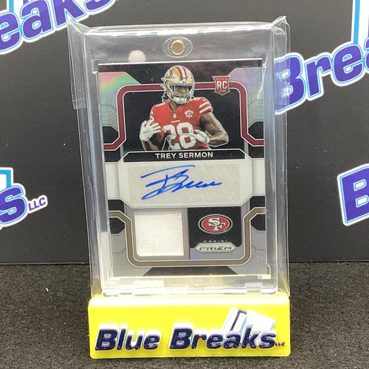 2021 Panini Prizm Trey Sermon relic auto 94/99 RPA-TS