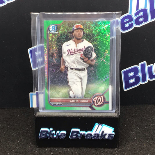 2022 Bowman Draft Chrome Green Mini Diamond Refractor James Wood 57/99 #BDC-171 Nationals