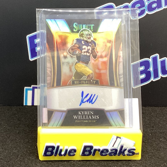 2022 Panini Chronicles Select Draft Picks Kyren Williams auto 74/99 IN-KWI