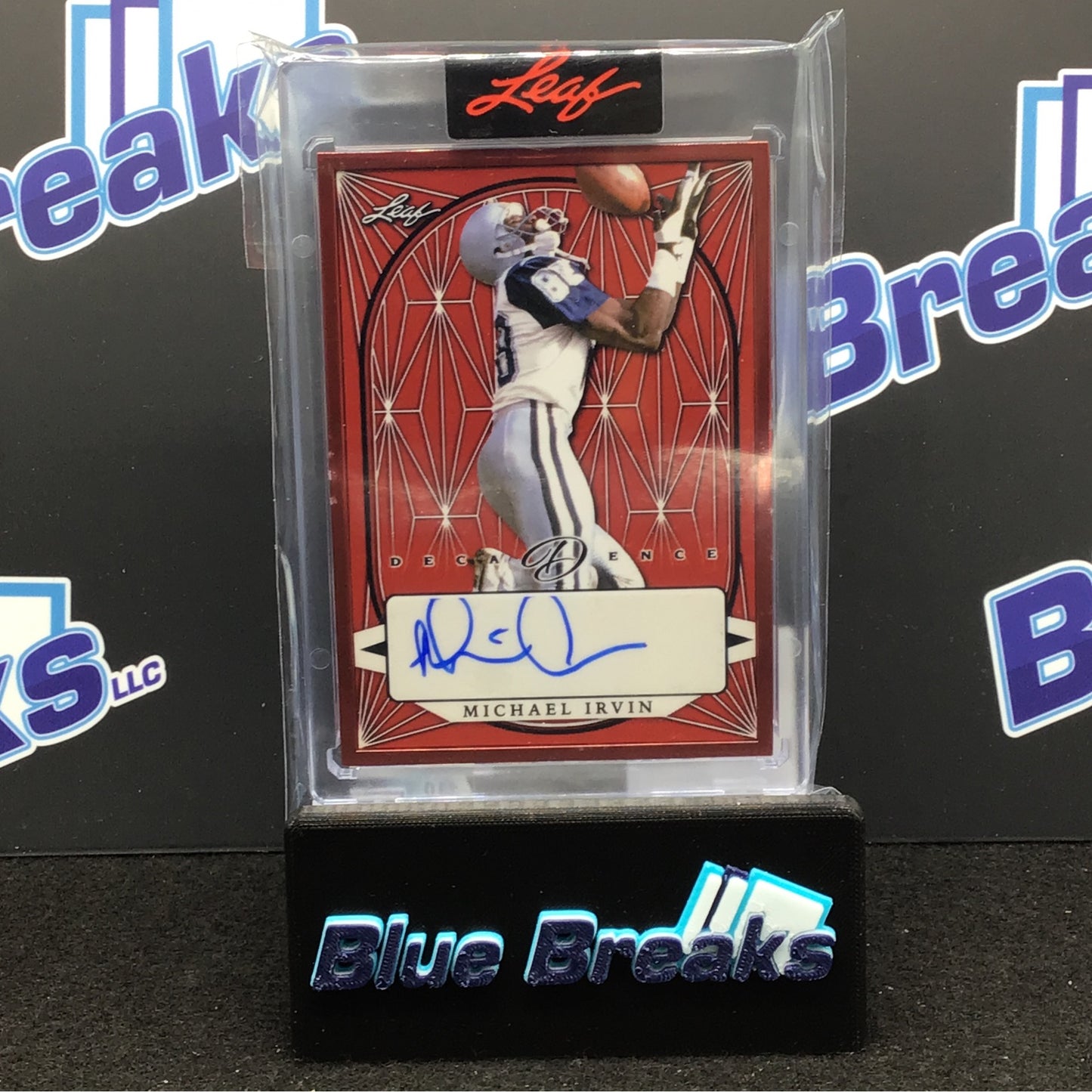 2022 Leaf Decadence Red Michael Irvin 3/3 #BA-MI1