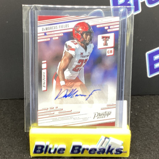 2022 Panini Chronicles Prestige Draft Picks DaMarcus Fields auto PX-DAM