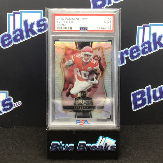2016 Panini Select - Tyreek Hill - Prizm - #170 - PSA 9 - Kansas City Chiefs