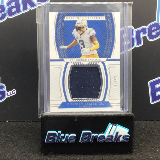 2022 Panini - National Treasures - Derwin James Jr - Treasured Patches - 35/49 - Los Angeles Chargers