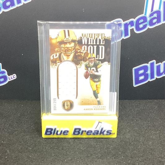 2022 Panini Gold Standard White Gold Aaron Rodgers relic 004/299