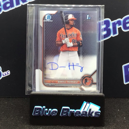 2022 Bowman Chrome Darell Hernaiz auto #CPA-DHZ Orioles