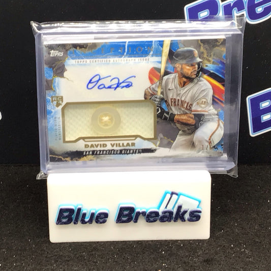 2023 Topps Inception blue David Villar relic auto 1/6 RC #IAP-DV Giants
