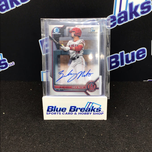 2022 Bowman Chrome 1st Bowman Zach Neto auto #CDA-ZN Angels