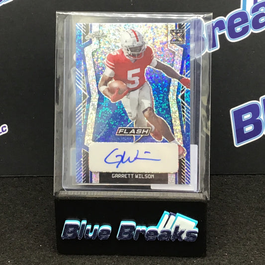 2022 Leaf Flash Blue Sparkle Garrett Wilson 13/25 #BA-GW1 Jets