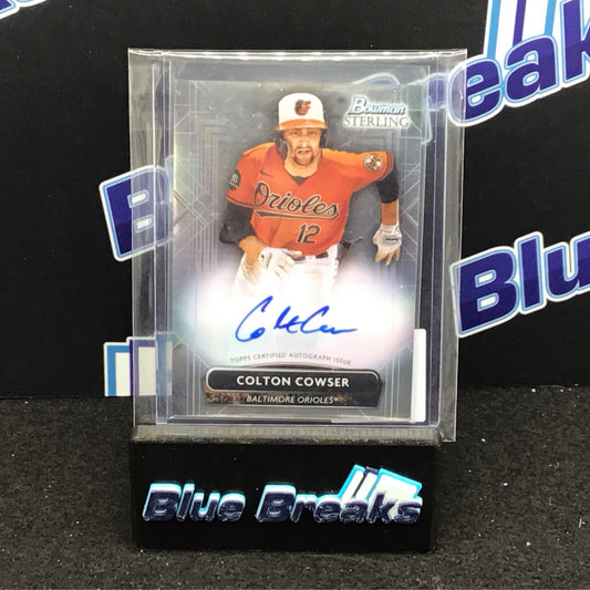 2022 Bowman Sterling Colton Cowser auto PA-CC Baltimore Orioles