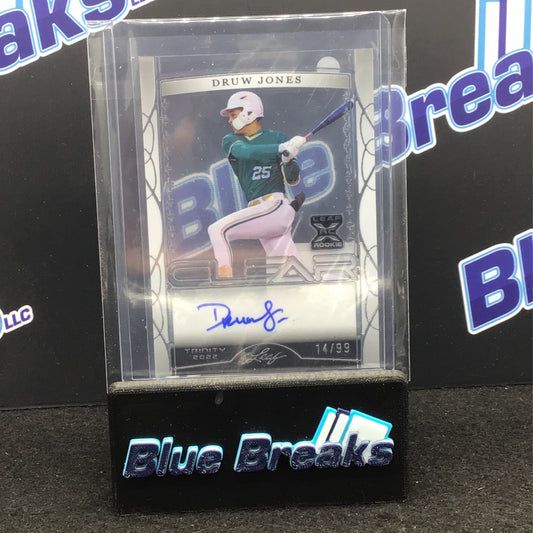 2022 Leaf Trinity - Druw Jones - Clear - 14/99 - Arizona Diamondbacks