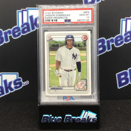 2020 Bowman Paper Prospects Jasson Dominguez #BP-8 PSA 10 Yankees