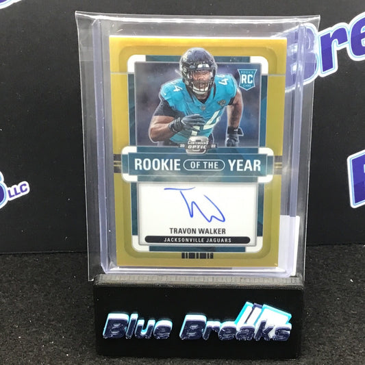 2022 Panini Contenders Optic Rookie of the Year Travon Walker auto 03/10 #ROY-TW Jaguars