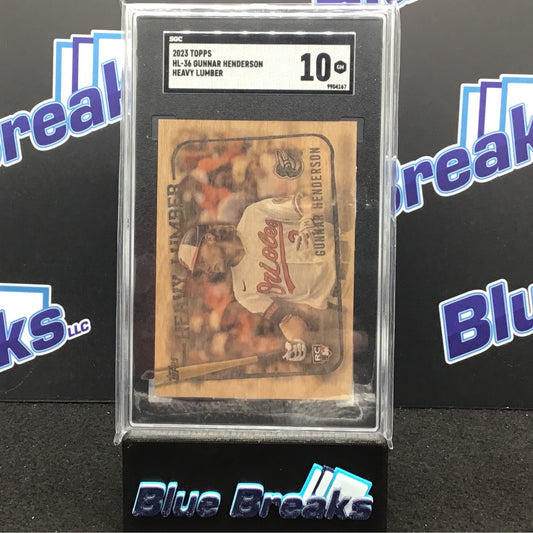 2023 Topps - Gunnar Henderson - Heavy Lumber - Baltimore Orioles - SGC 10