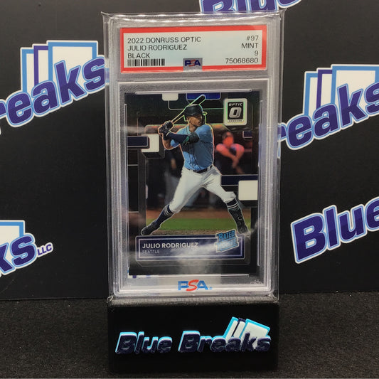 2022 Donruss Optic - Julio Rodriguez - Black - Rated Rookie - Seattle Mariners - PSA 9