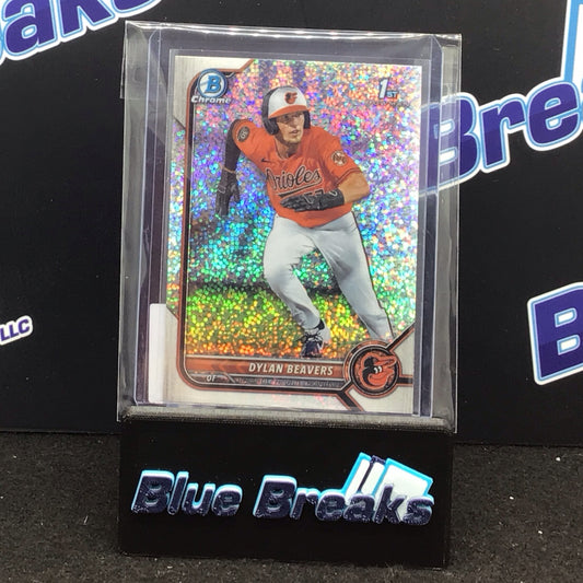 2022 Bowman Chrome 1st Bowman Speckle Dylan Beavers #BDC-160 Orioles